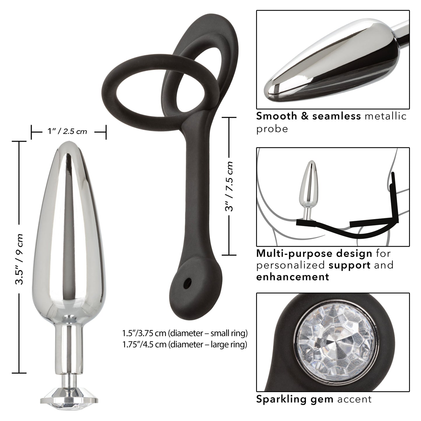 Star Fucker Anal Plug And Adjustable Silicone Cock Ring