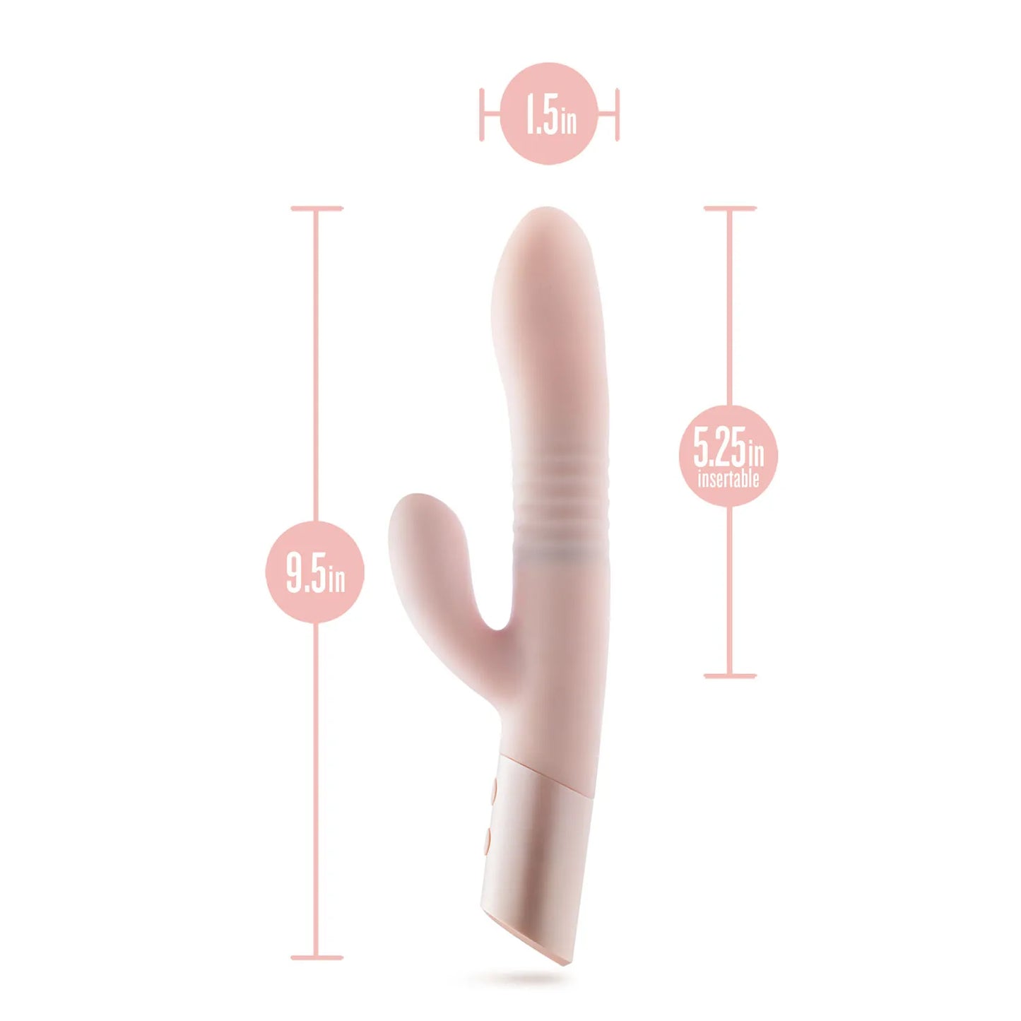 Blush Fraya (Pink) – Rabbit Vibrator 5.25 Inch Insertable