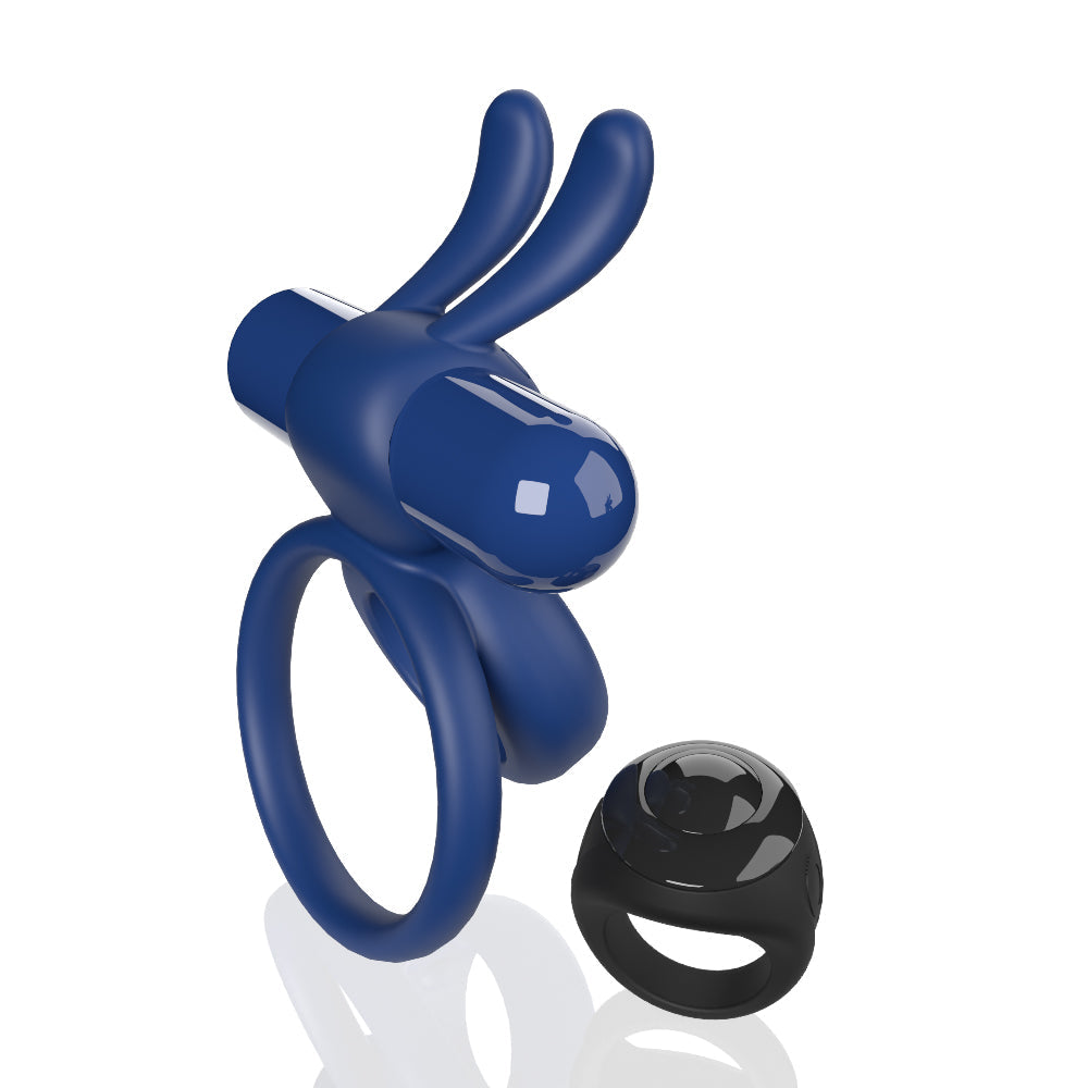 Ohare Remote Control (Blue) – Waterproof Rechargeable Wearable Rabbit Vibrator with Double-Ring Design