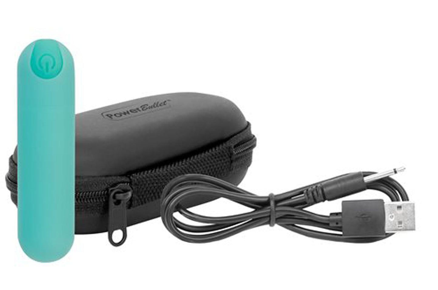 Essential 3 Inch Bullet Vibrator Teal with Discreet Storage Case