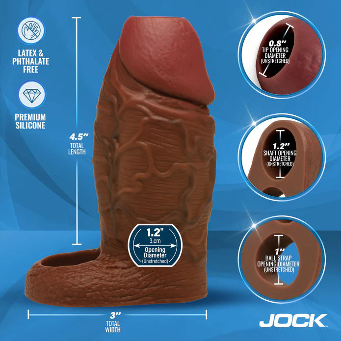 Jock Enhancers 1 Inch Silicone Penis Extension Sleeve Light