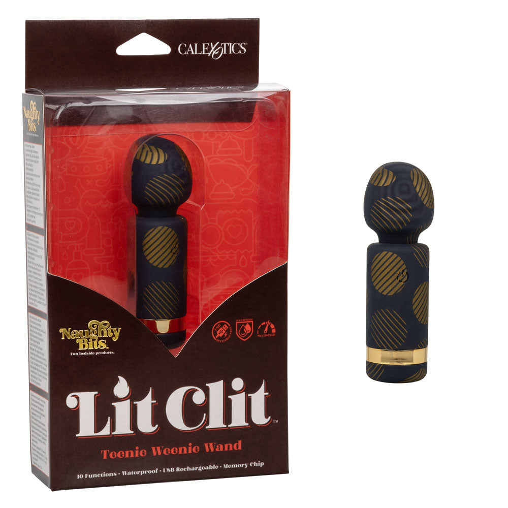 Naughty Bits Lit Clit Teenie Weenie Wand – Mini Vibrator with 10 Functions