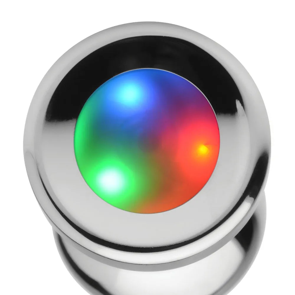 Light Up Small Anal Plug – 2.9 Inch Weighted Anal Plug with LED Lights