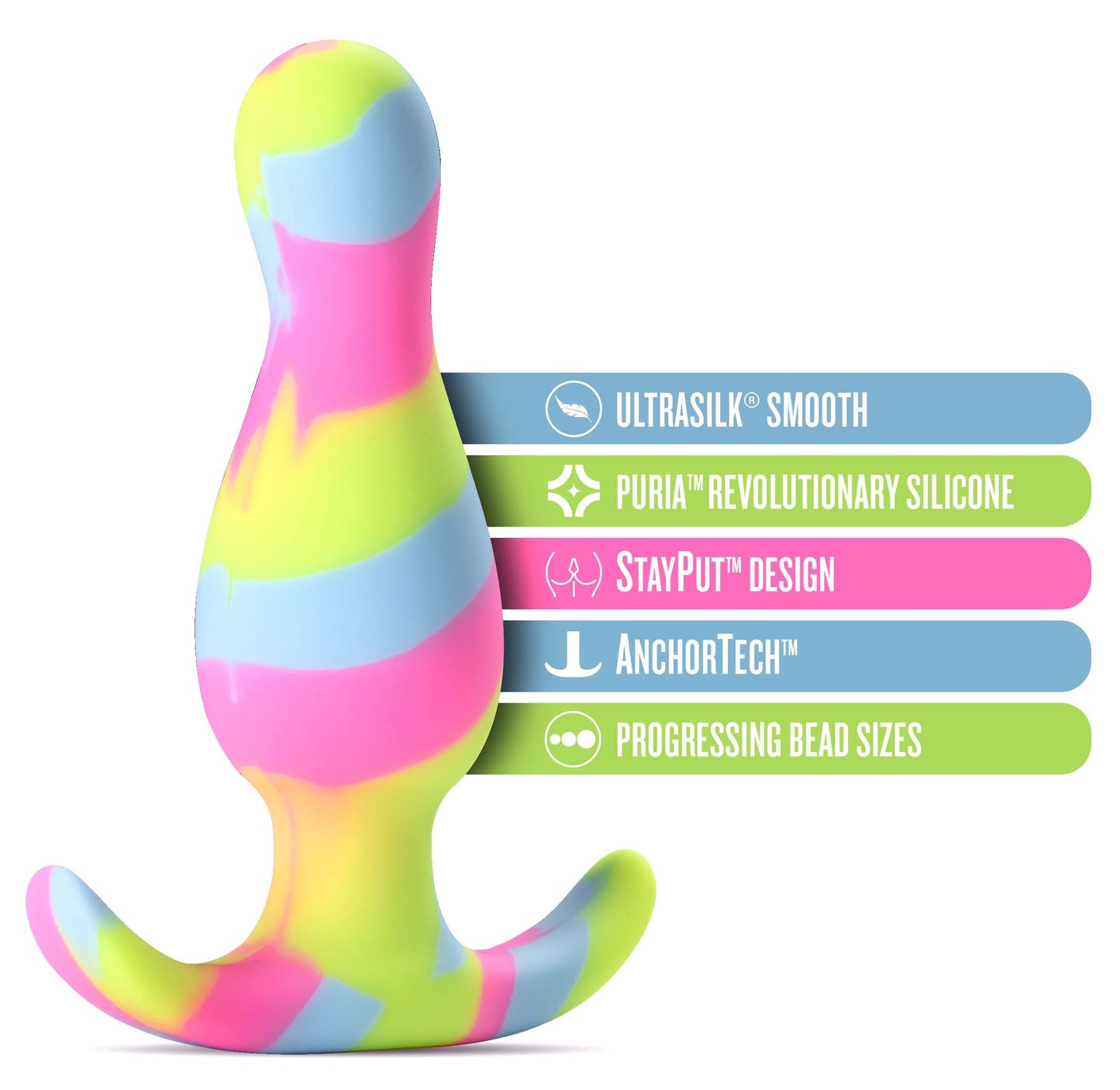 Avant Kaleido (Lime) – Ultrasilk Smooth Silicone Curved Vibrator