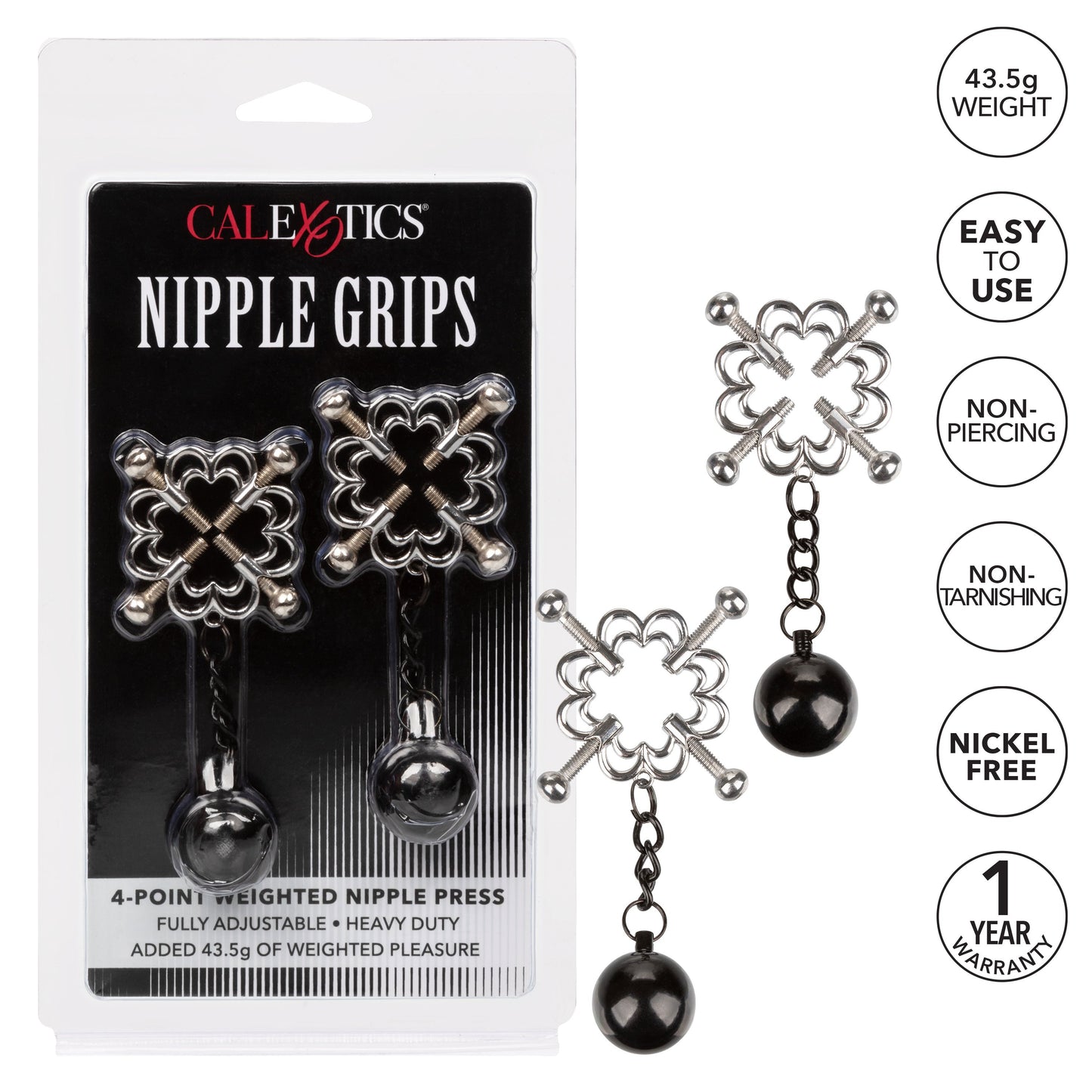 Nipple Grips 4 Point Weighted Nipple Press – 43.5g Nipple Clamp