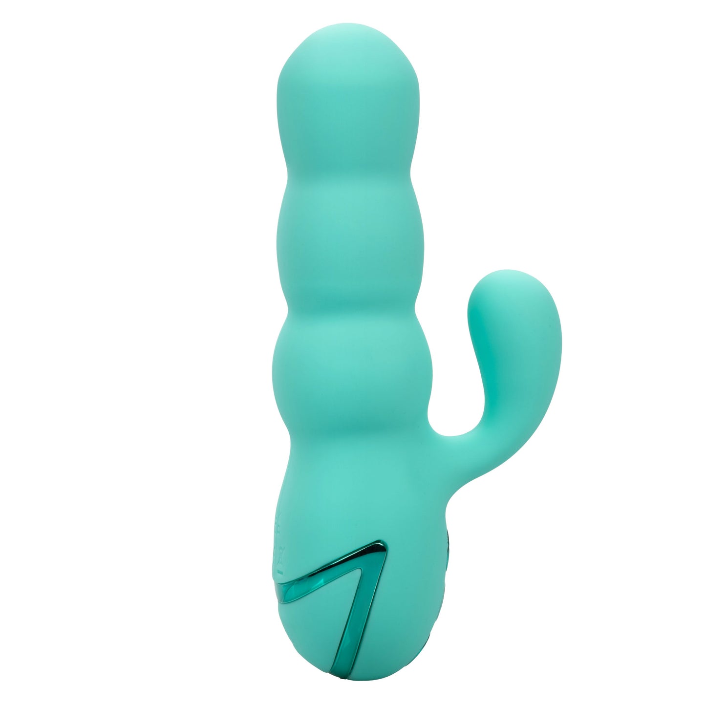 California Dreaming Del Mar Diva Teal Silicone Dual Motor Massager with 10 Vibration Functions =