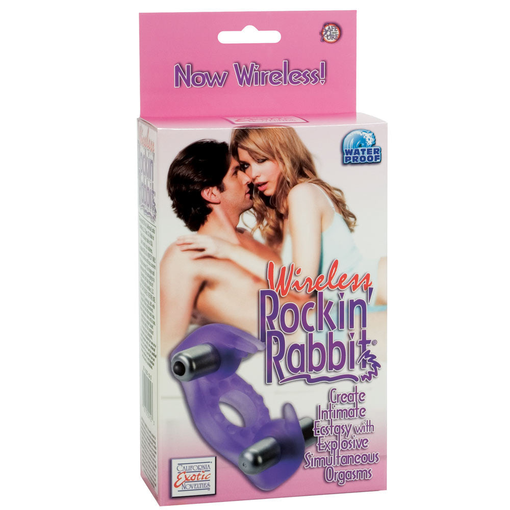 Rockin Rabbit Wireless Vibrating Cock Ring – Soft Stretchy Enhancer with Removable 3-Speed Bullets