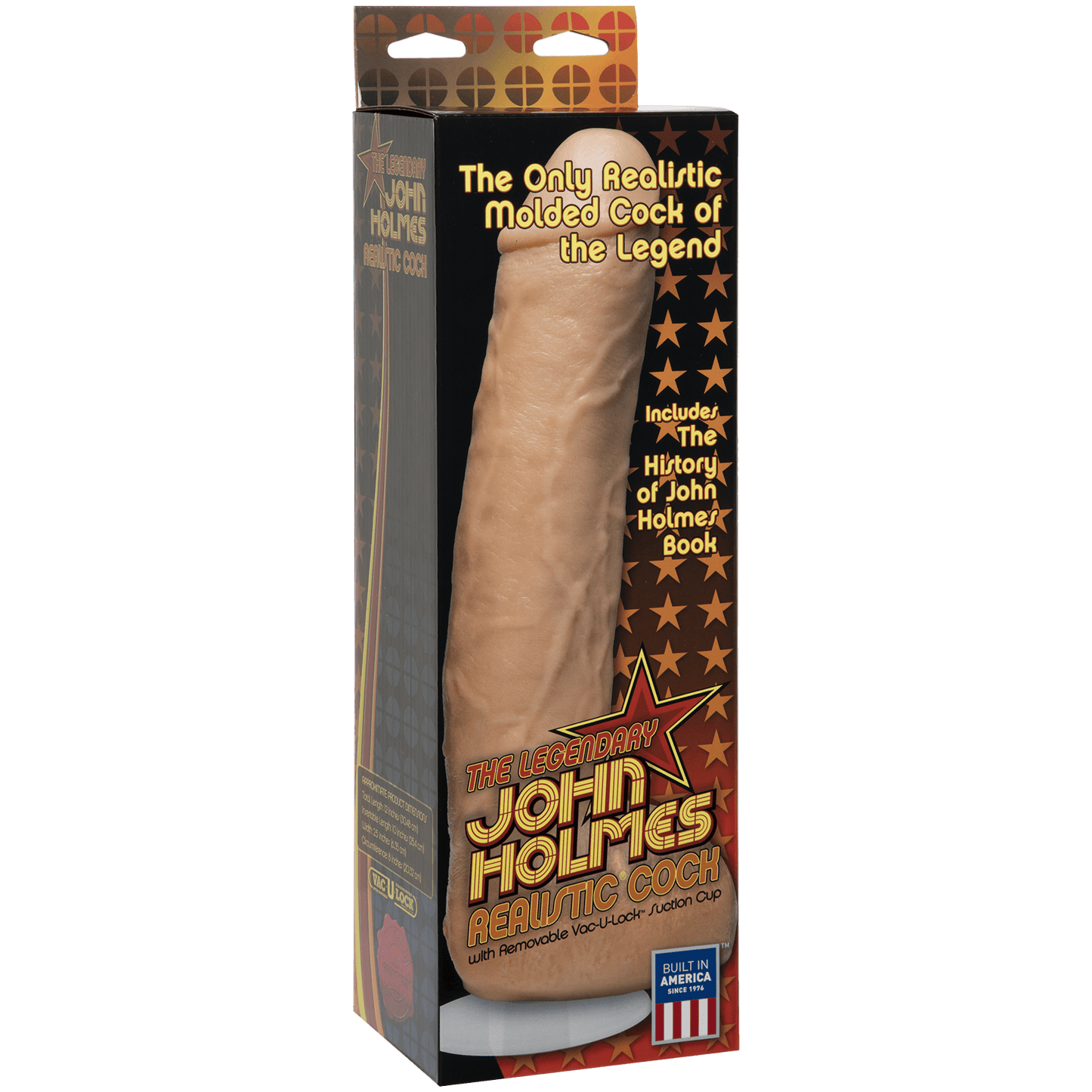 John Holmes Realistic Cock 9.5 Inch with Removable Vac-U-Lock Suction Cup – Dildo