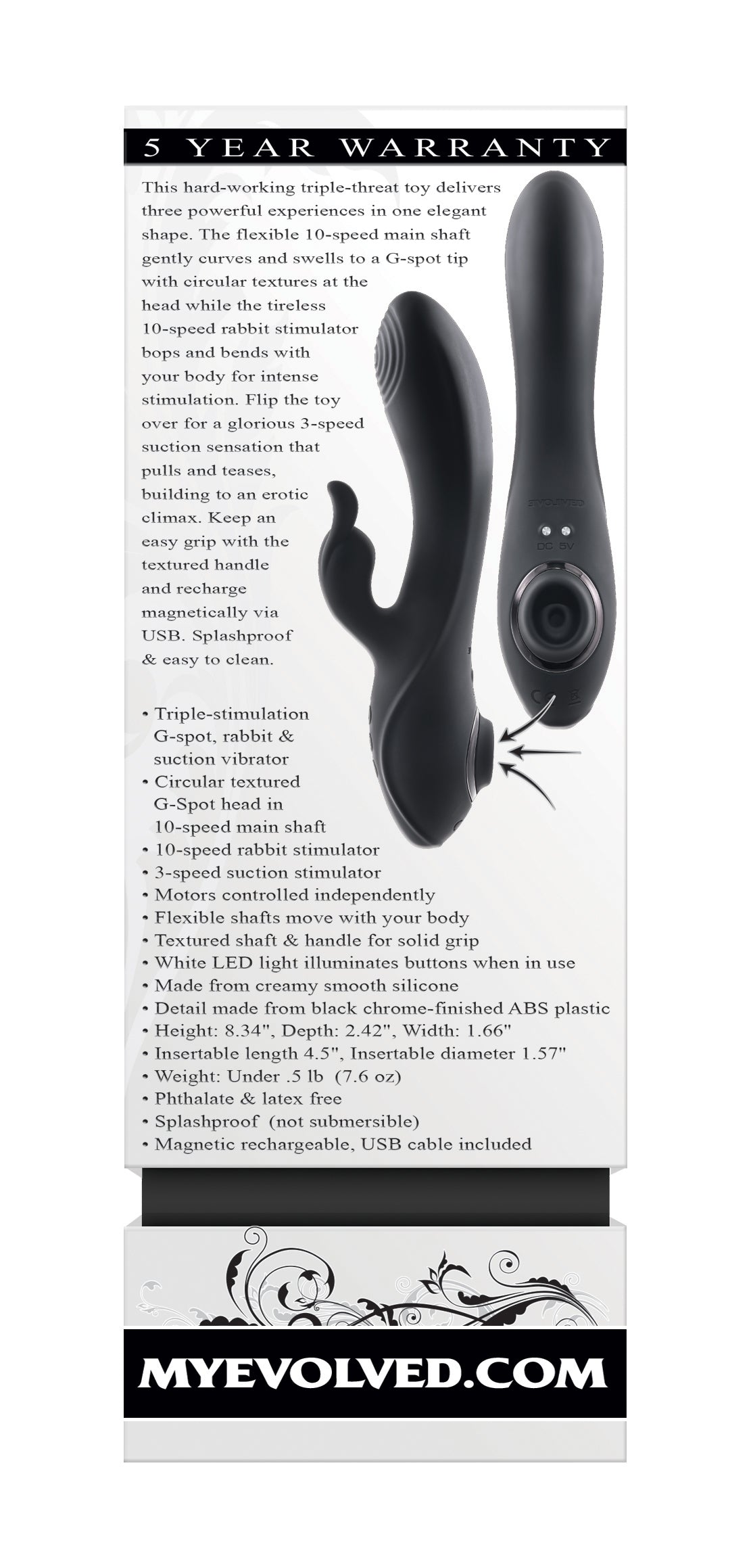 Evolved Rabbit Hole 21.2 Centimeter Rabbit Vibrator