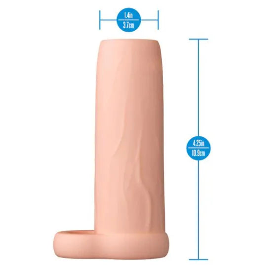 Performance Enhancement Sleeve 4.25 Inch – Soft Flexible Penis Extender Sleeve