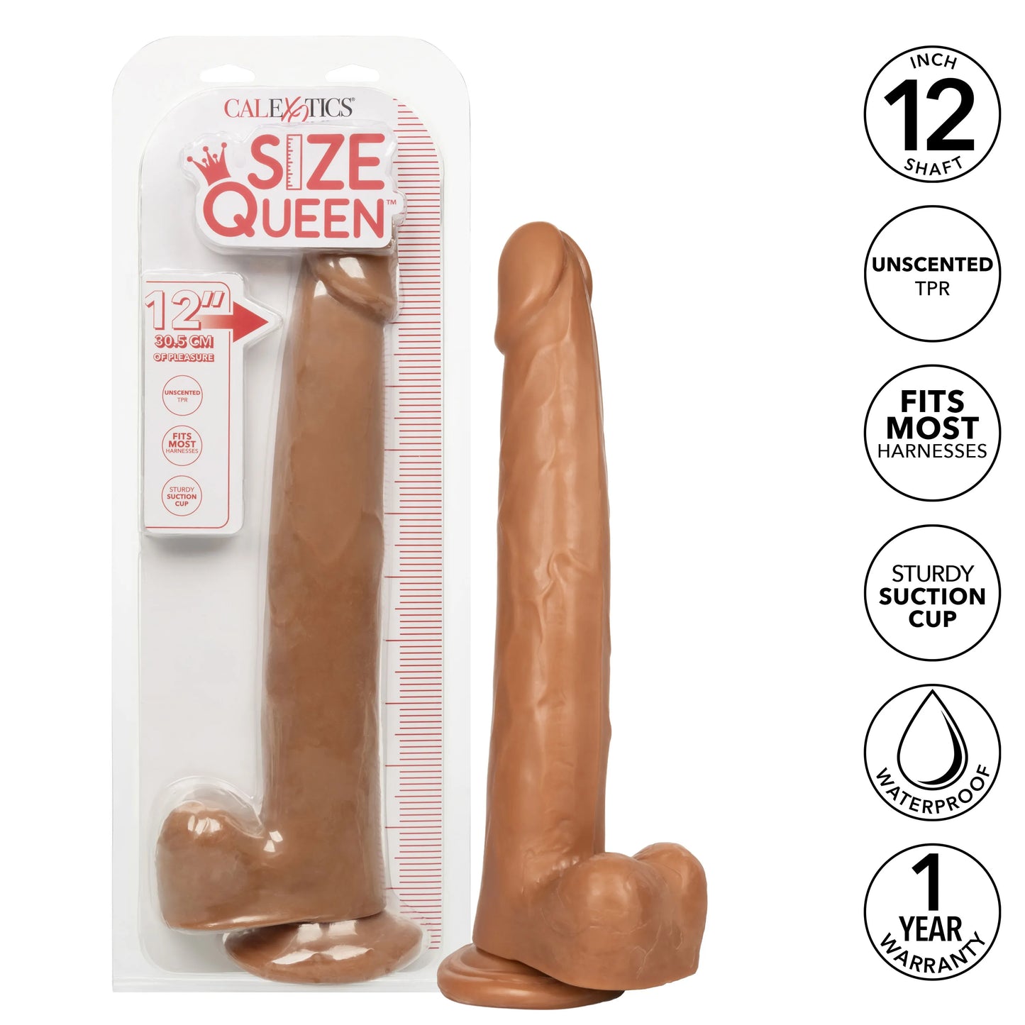 Size Queen 12 Inch Realistic Dildo – Firm 30.5 Cm Dildo
