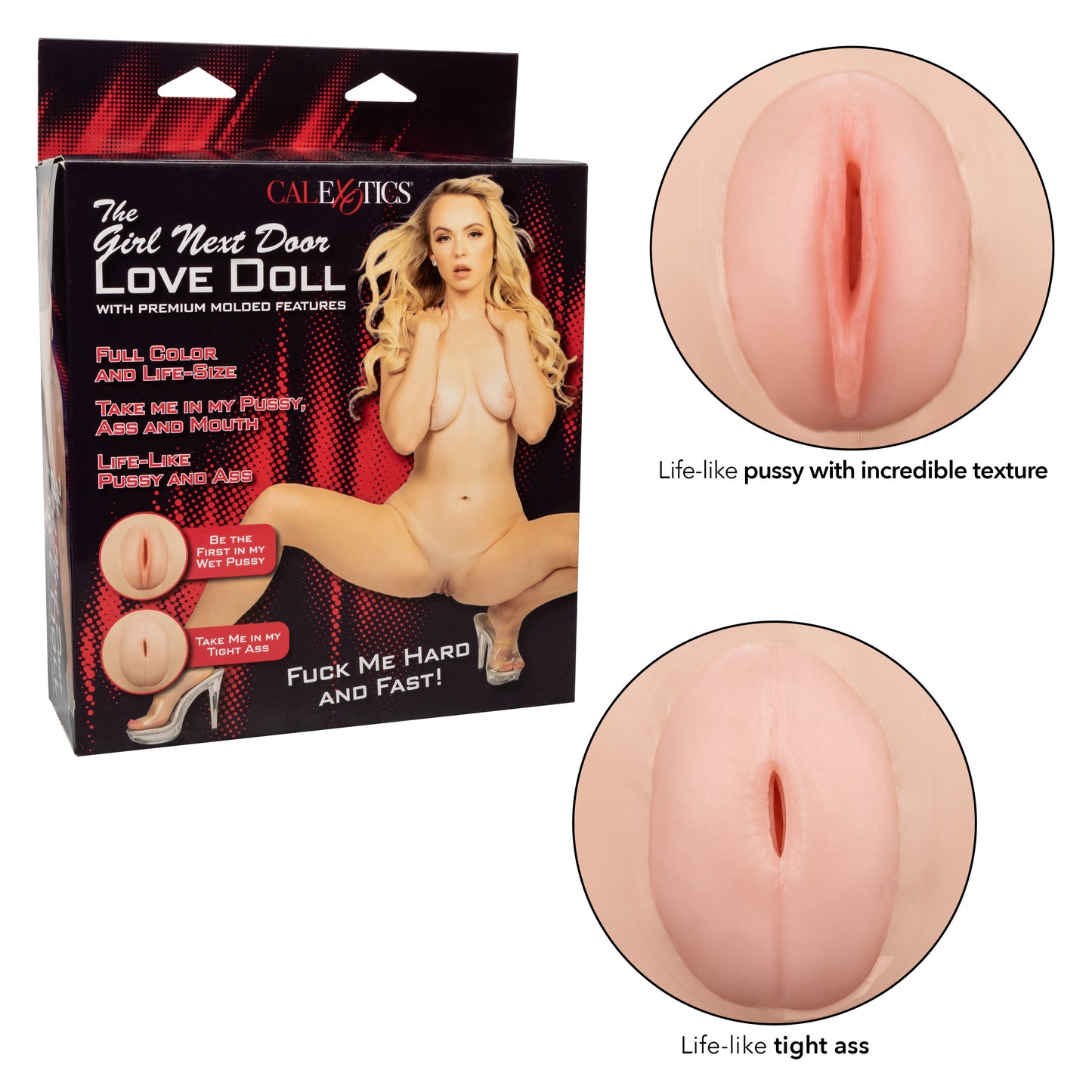 CalExotics Girl Next Door Life-Size Love Doll with 3 Holes