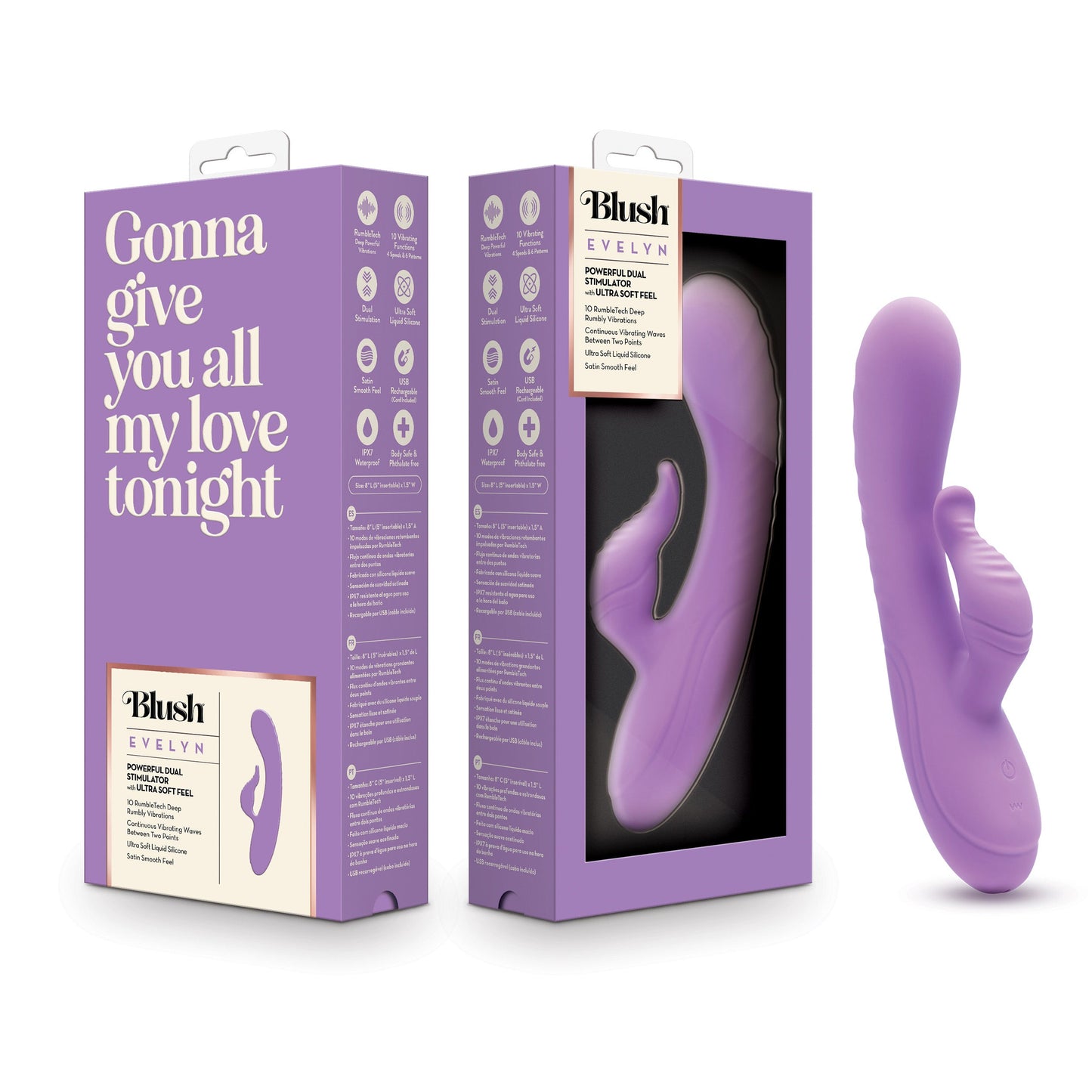 Blush Evelyn – Powerful Rabbit Vibrator with Dual Stimulation