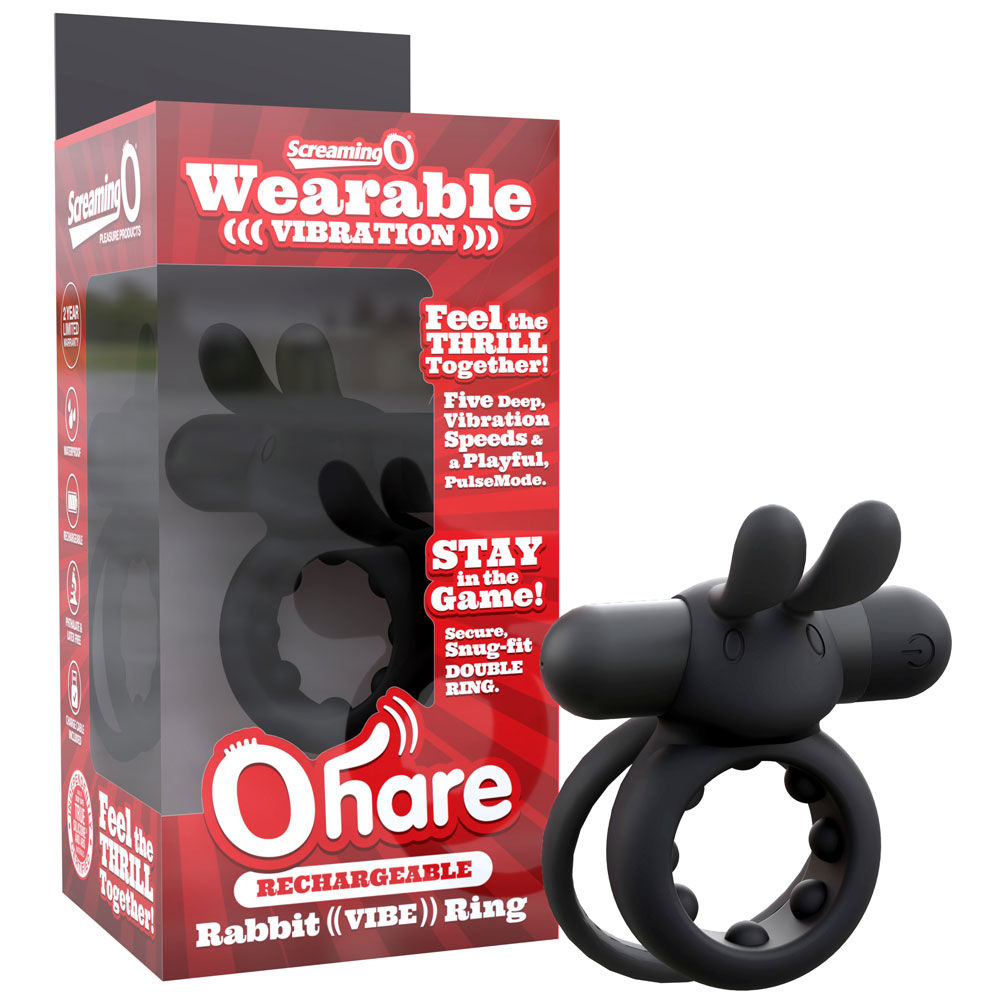 Ohare (Black | Blue | Green) – Rechargeable Silicone Rabbit Vibrating Cock Ring