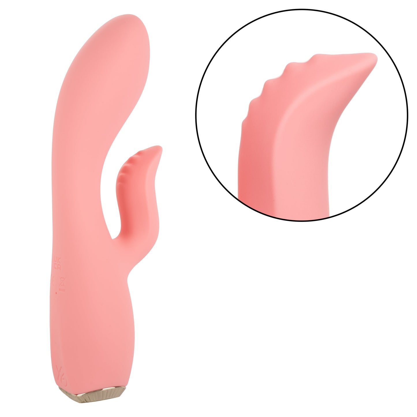 Uncorked Zinfandel Pink Dual Massager with Textured Teaser and 10 Speeds Silicone Vibrator
