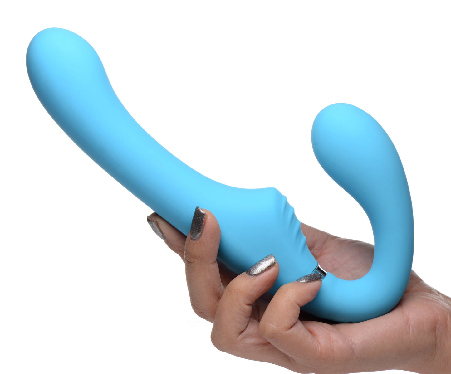 Mighty Rider 10X Strapless Strap-On Blue with Remote Control