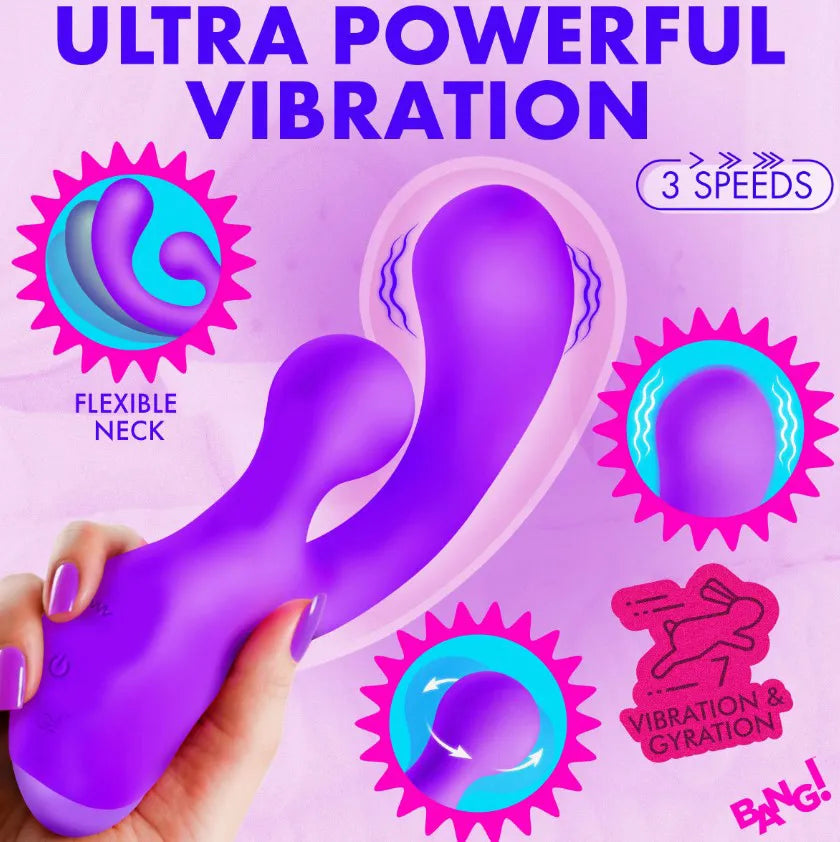 Gyro Rabbit Silicone Vibrator – Adjustable Speeds and Vibration Patterns Vibrator