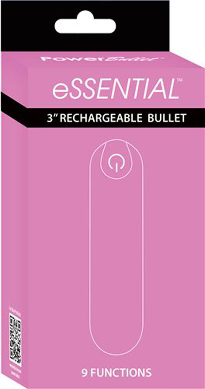 Essential 3 Inch Rechargeable Bullet Vibrator with Storage Case and USB Charging Cord