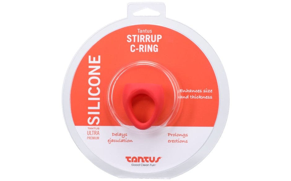 Stirrup Silicone Cock Ring in Crimson