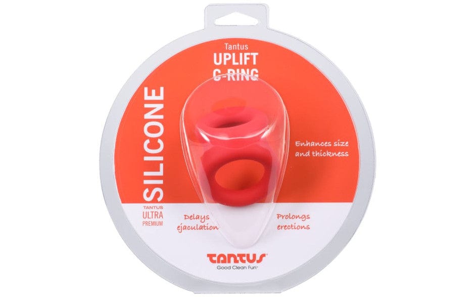 Uplift Silicone Cock Ring in Crimson