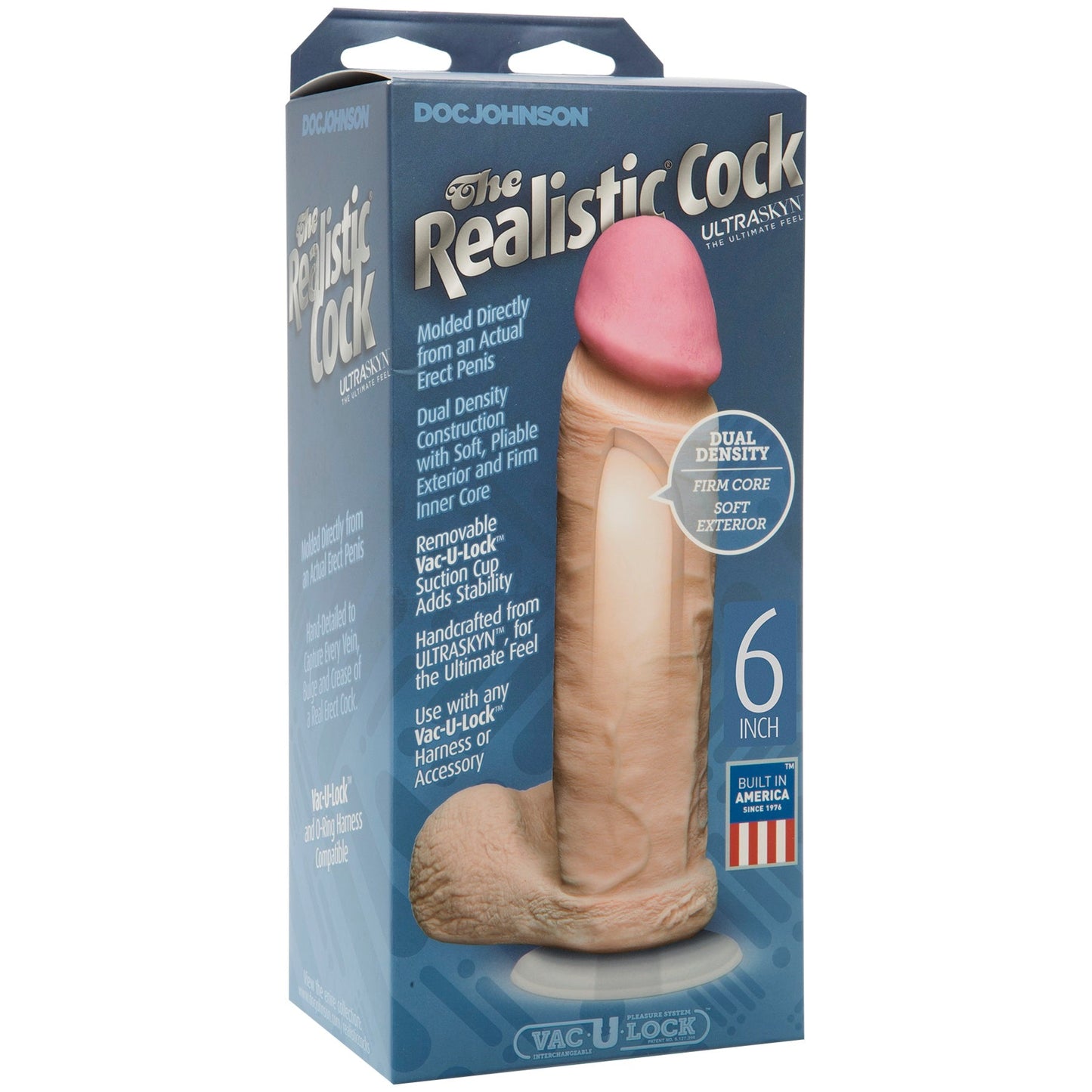 ULTRASKYN 6 Inch Realistic Suction Cup Dildo – Non-Phthalate Body-Safe Toy