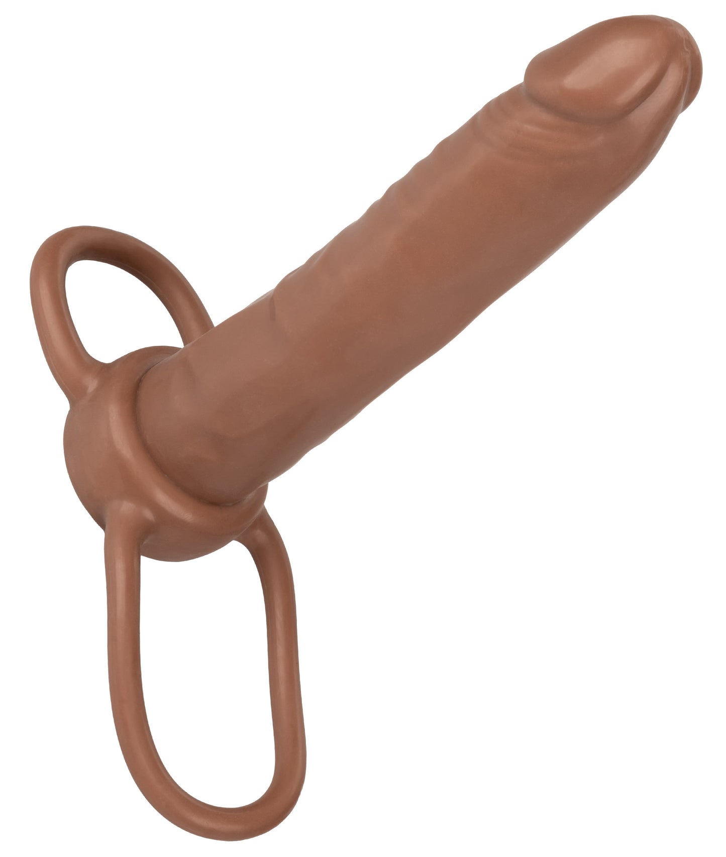Accommodator Dual Penetrator Brown Anal Dildo with Dual Ring Design