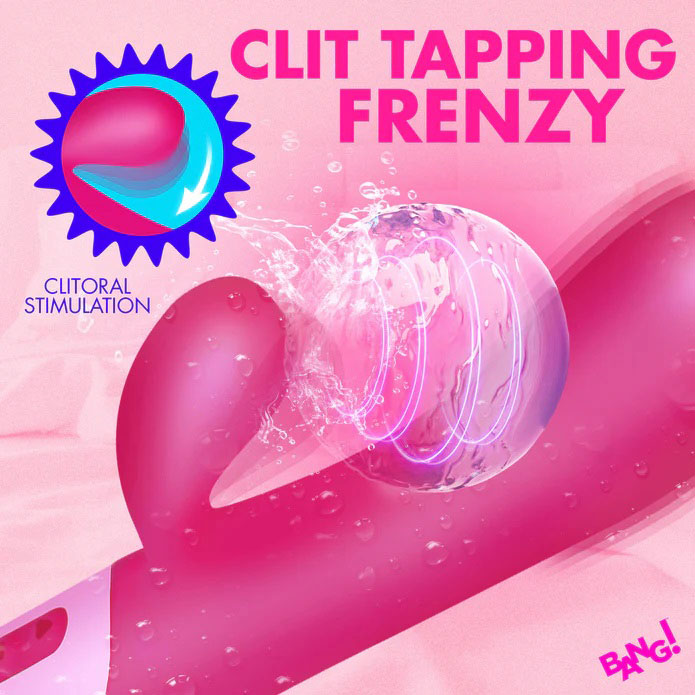 Clit Tapping Vibrating Rabbit (Pink) – Flexible Silicone Rabbit Vibrator