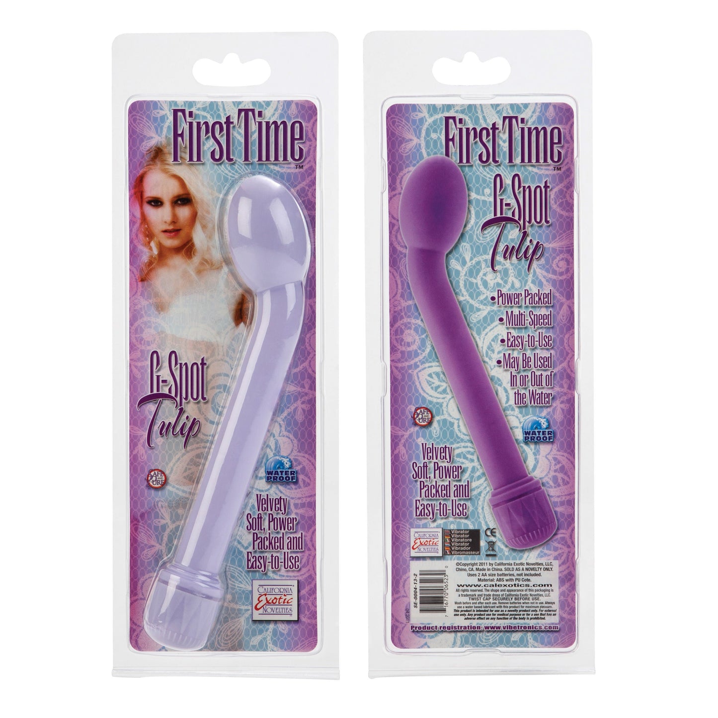 First Time Pink Tulip G-Spot Vibrator Soft Multi-Speed Toy