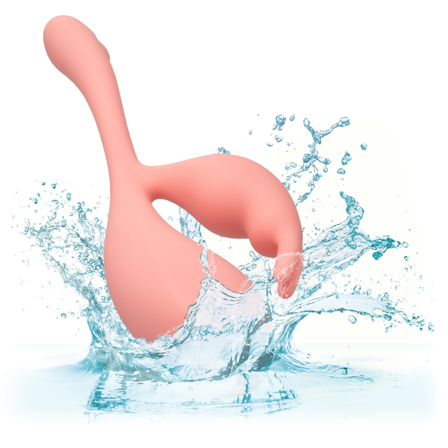 Elle Liquid Silicone Bunny Vibrator in Soft Pink with 10 Vibration Functions and Flexible Body