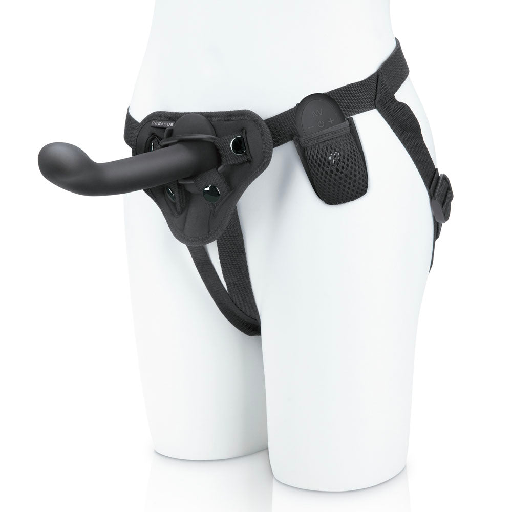 Pegasus 6 Inch Wireless Remote Control Peg with Harness – Vibrating Peg