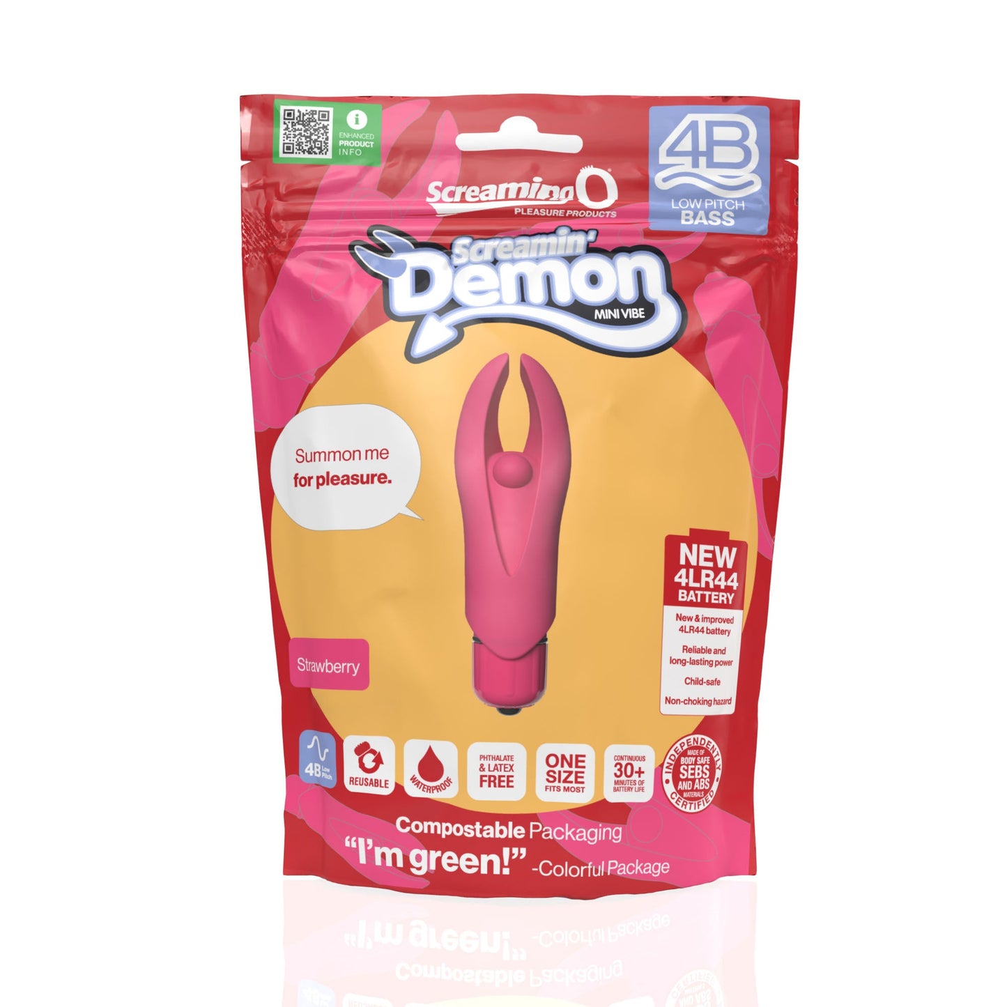 Demon 4B Low Pitch Bass – Deep-Rumbling 5-Speed Vibrator with Silicone Horns