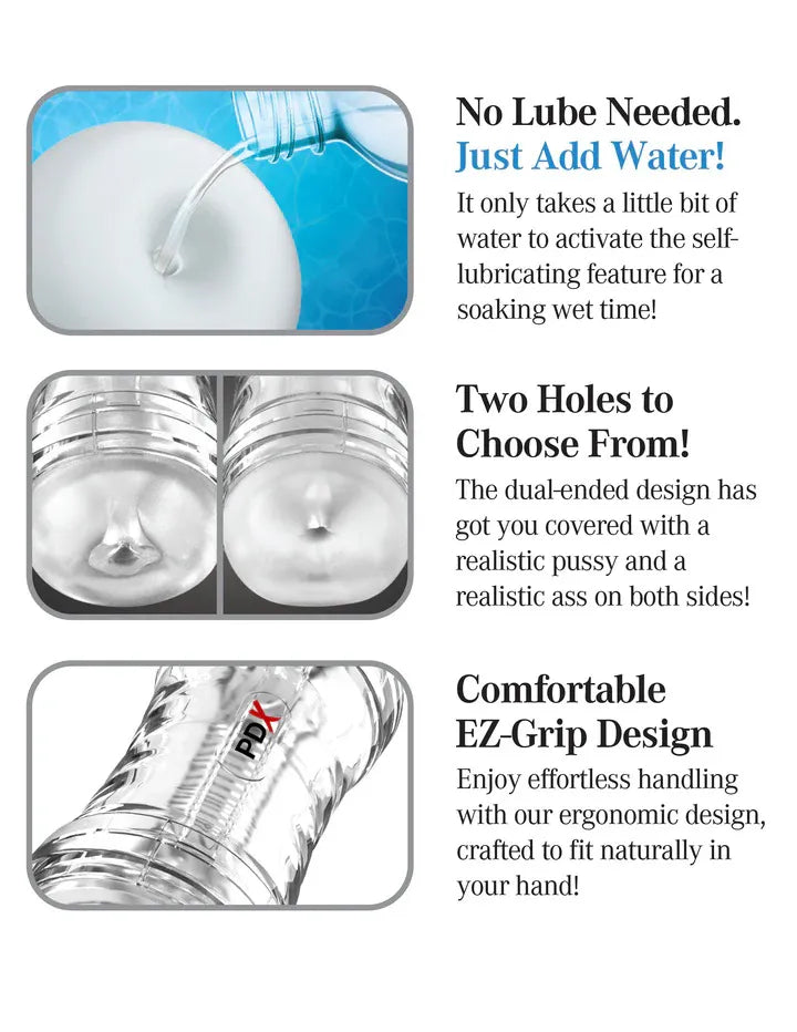 Pdx Extreme Wet Pussies Super Flip – Self-Lubricating Dual-Ended Stroker