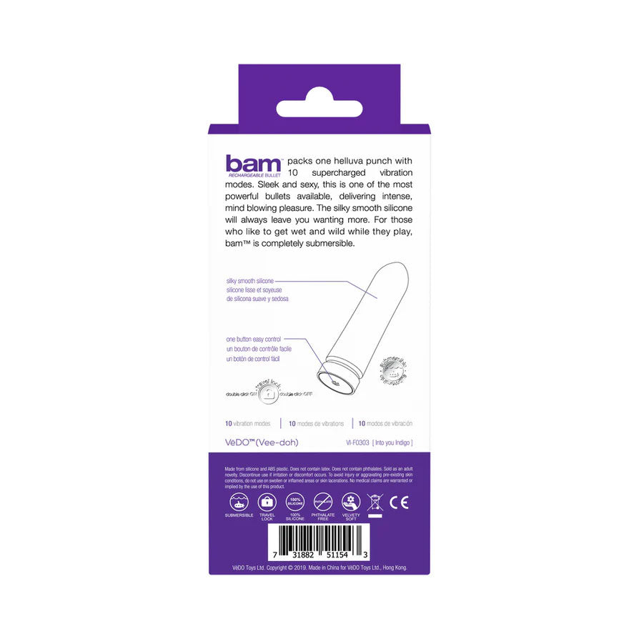VeDO Bam Bullet Vibrator With 10 Vibration Modes