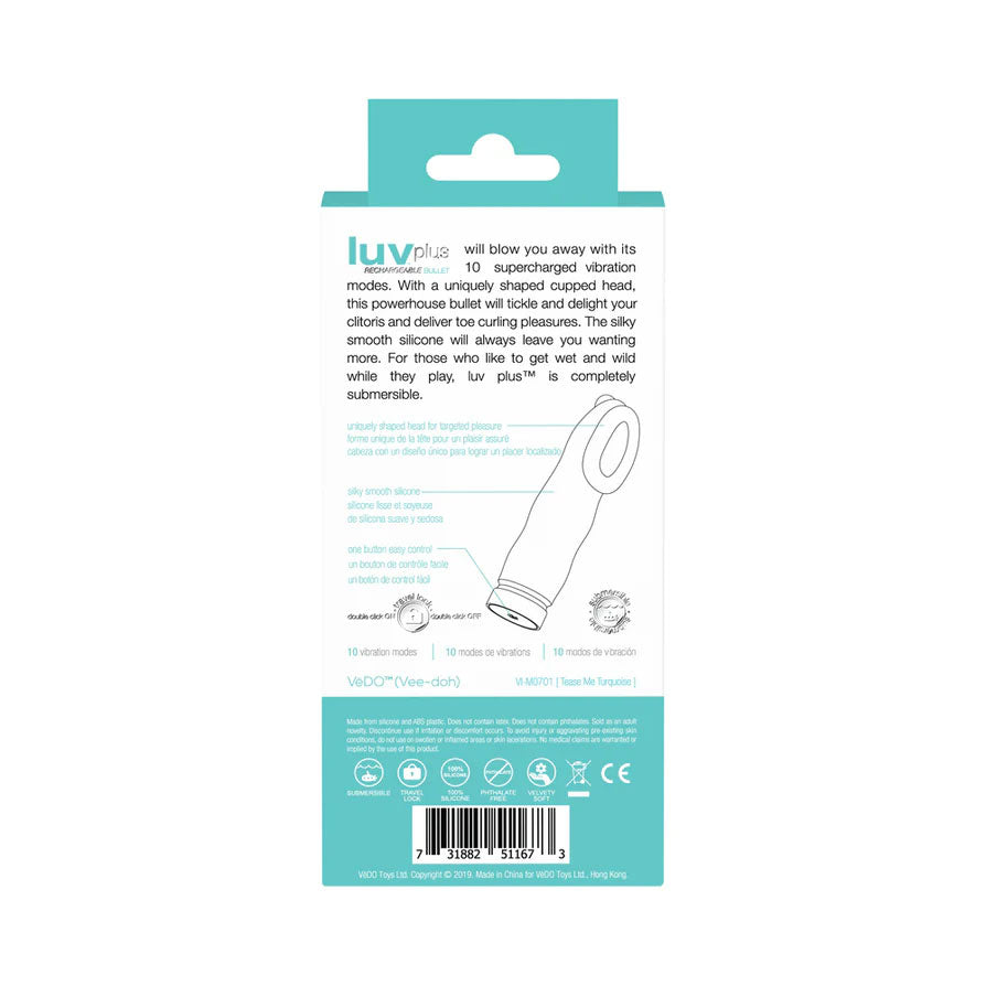 Luv Plus Mini Vibe Turquoise with 10 Modes