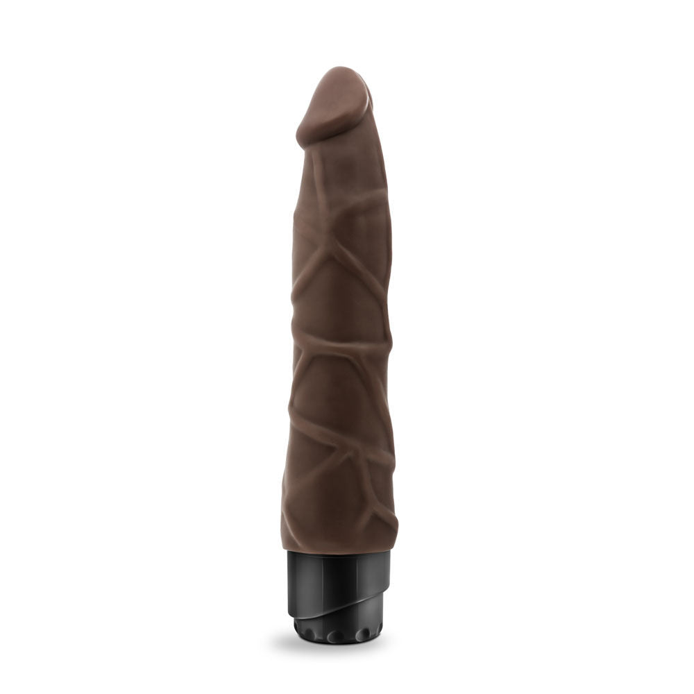 Dr Skin 9 Inch Realistic Vibrating Cock Vibrator Chocolate