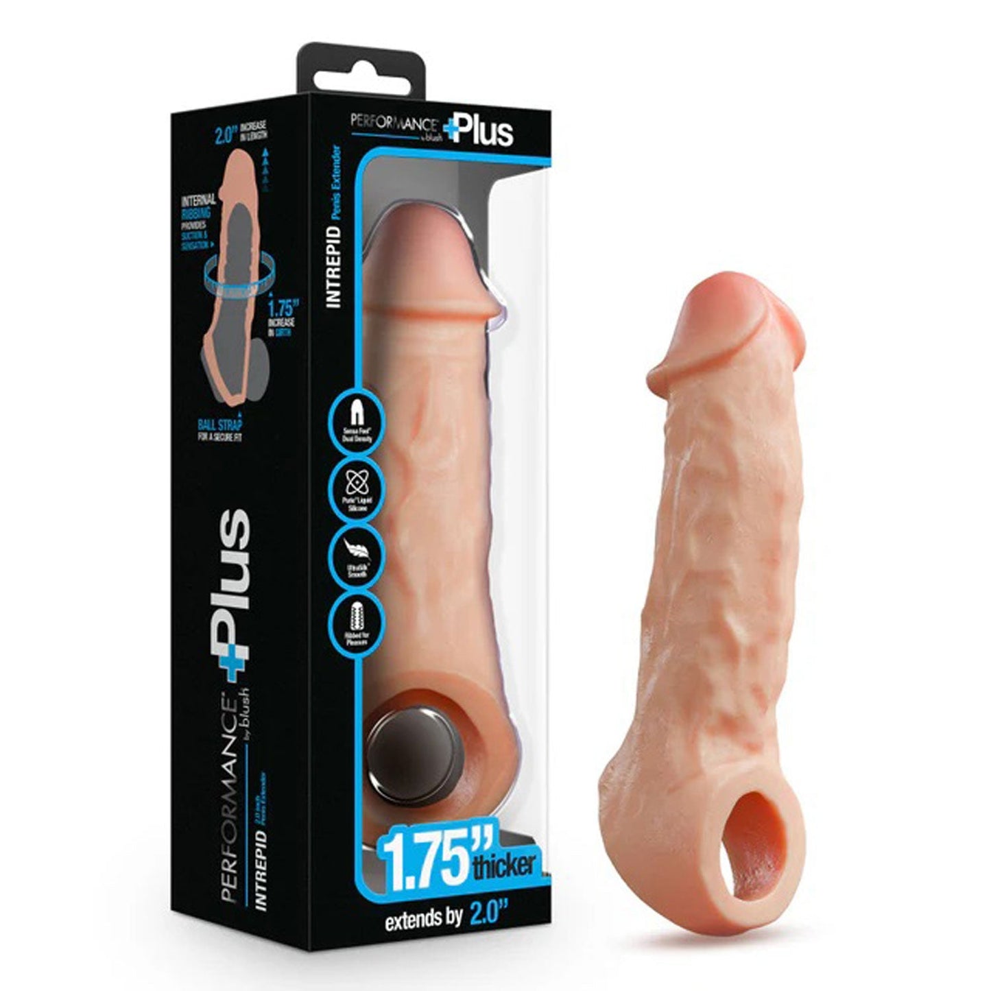 Blush Performance Plus Intrepid (Beige) – 2 Inch Silicone Penis Extender