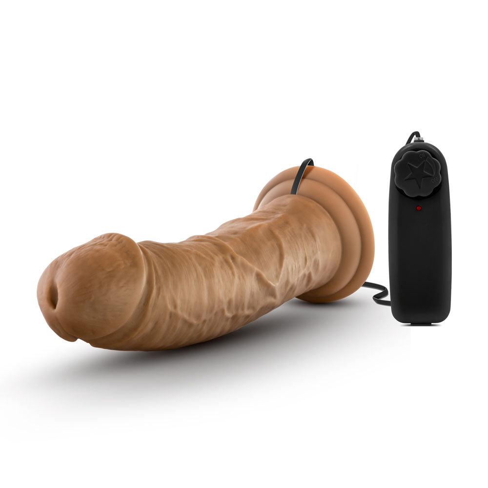 Dr Joe 8 Inch Realistic Vibrating Dildo with Suction Cup Mocha