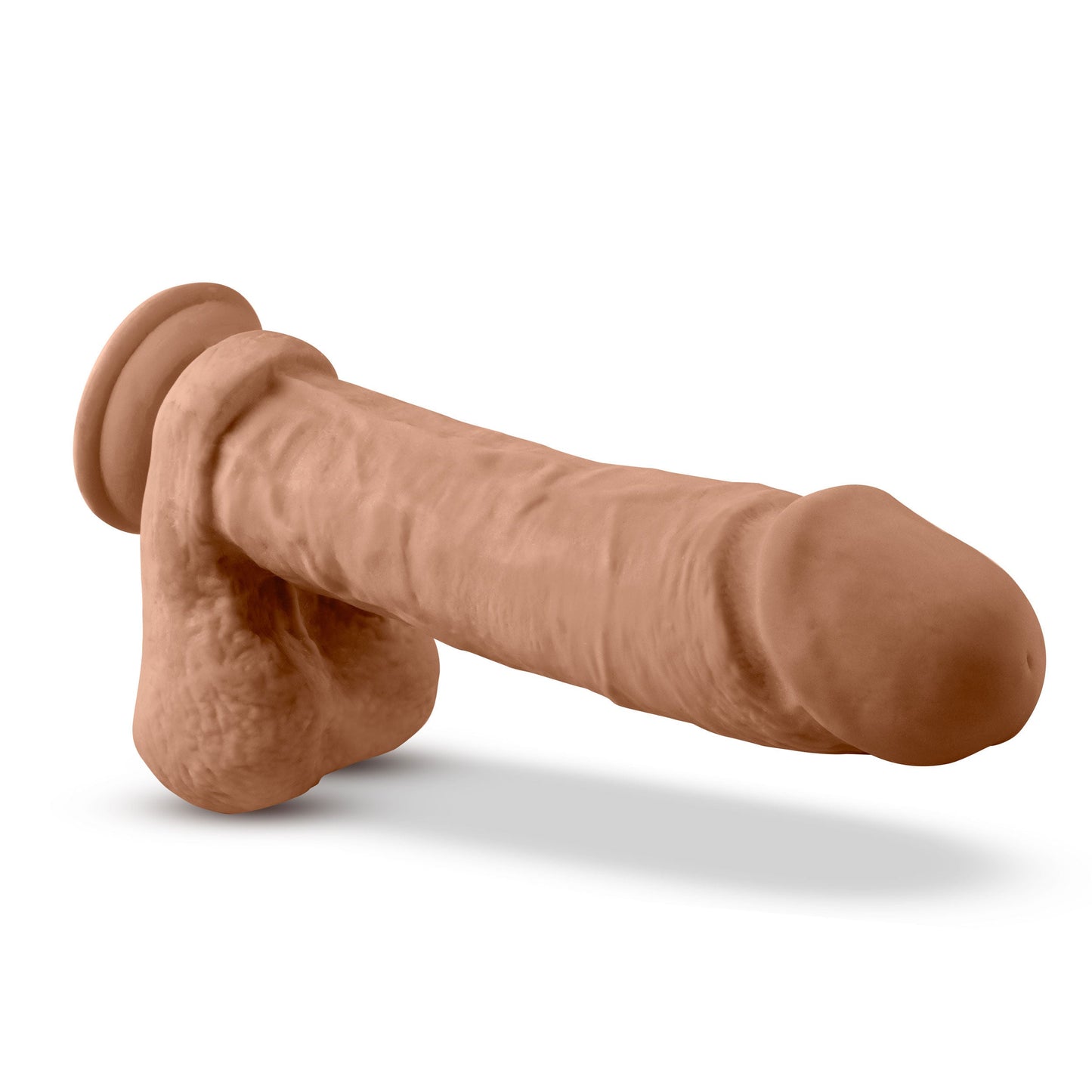 Au Natural 9 Inch 1.7 Inch Diameter Dildo (Mocha) – Handcrafted Dual Density Dildo With Suction Cup