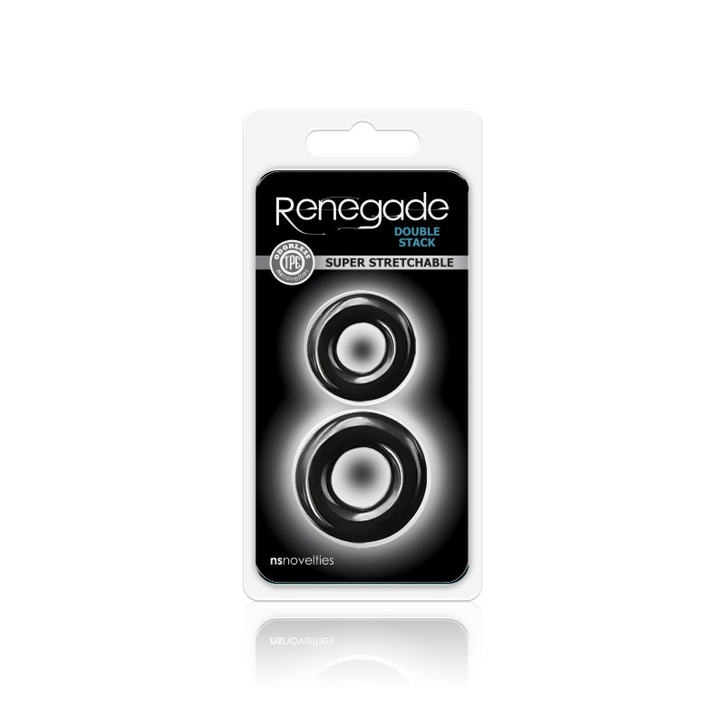 Renegade Double Stack (Black) – Set of 2 Comfort Cock Rings