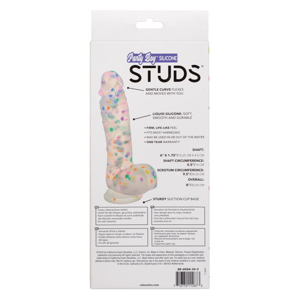 CalExotics Party Boy Silicone Studs 6 Inch Flexible Silicone Dildo – Flexible Toy