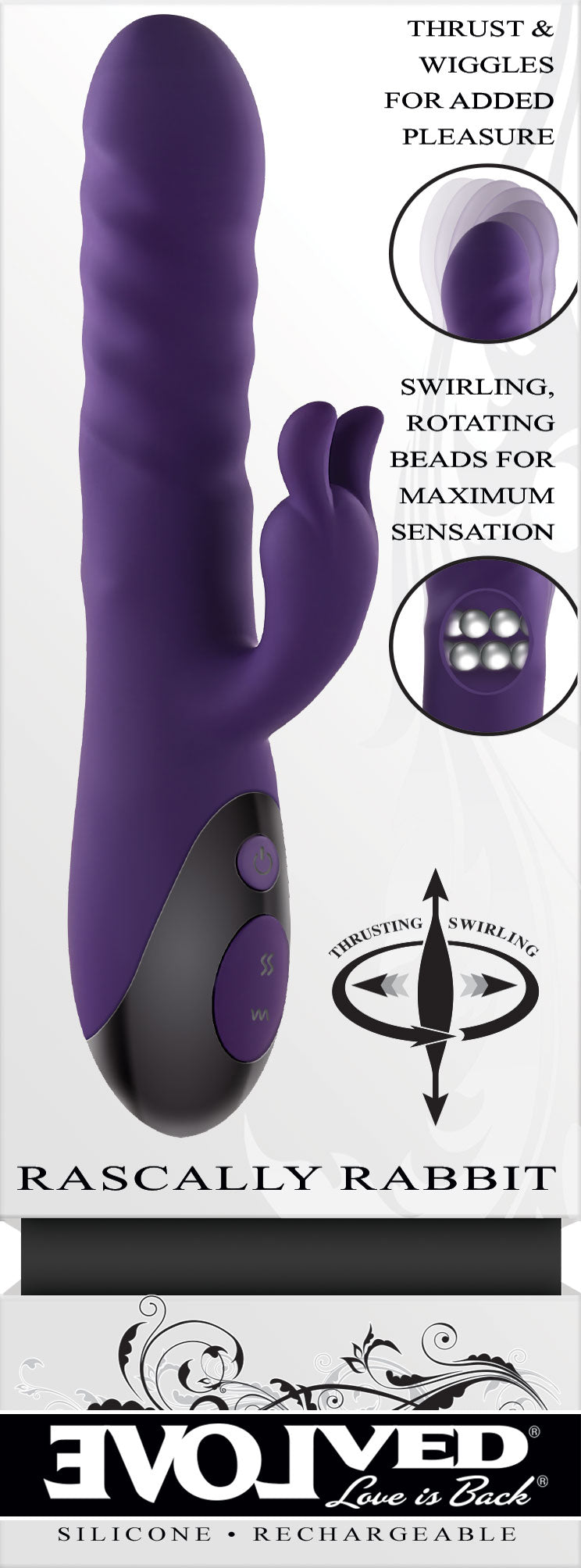 Evolved Rascal Rabbit 22.9 cm Rabbit Vibrator