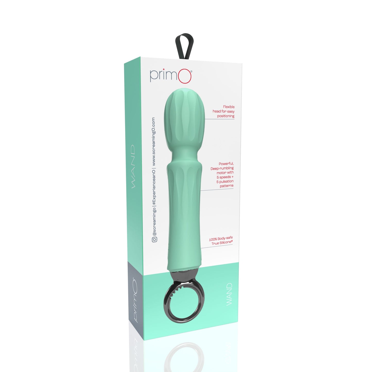 Screaming O PrimO Wand – Rechargeable Portable Wand Vibrator with 5+5 Vibration Functions