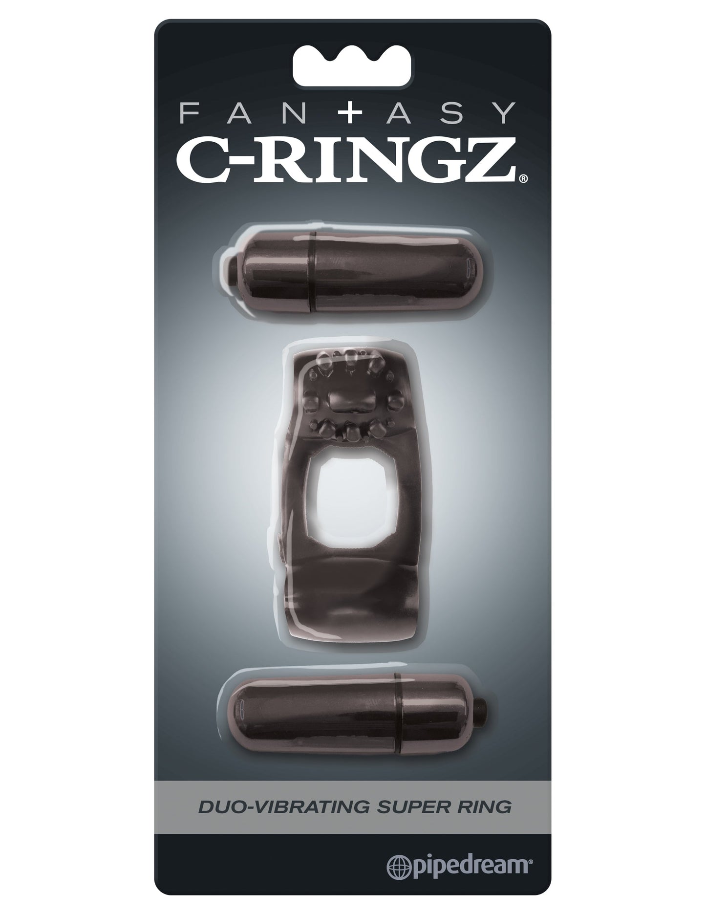 Fantasy C-Ringz Duo Vibrating Super Ring (Black) – Powerful Vibrating Ring for Men