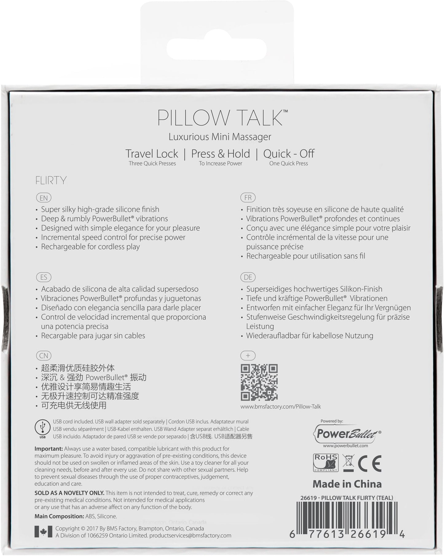 Pillow Talk Flirty Vibe with Swarovski Crystal – Small Vibrator