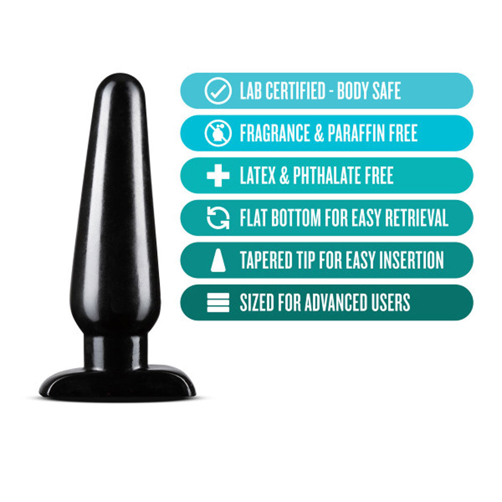 Basic Large Black Anal Plug for Comfortable Intimate Adventures