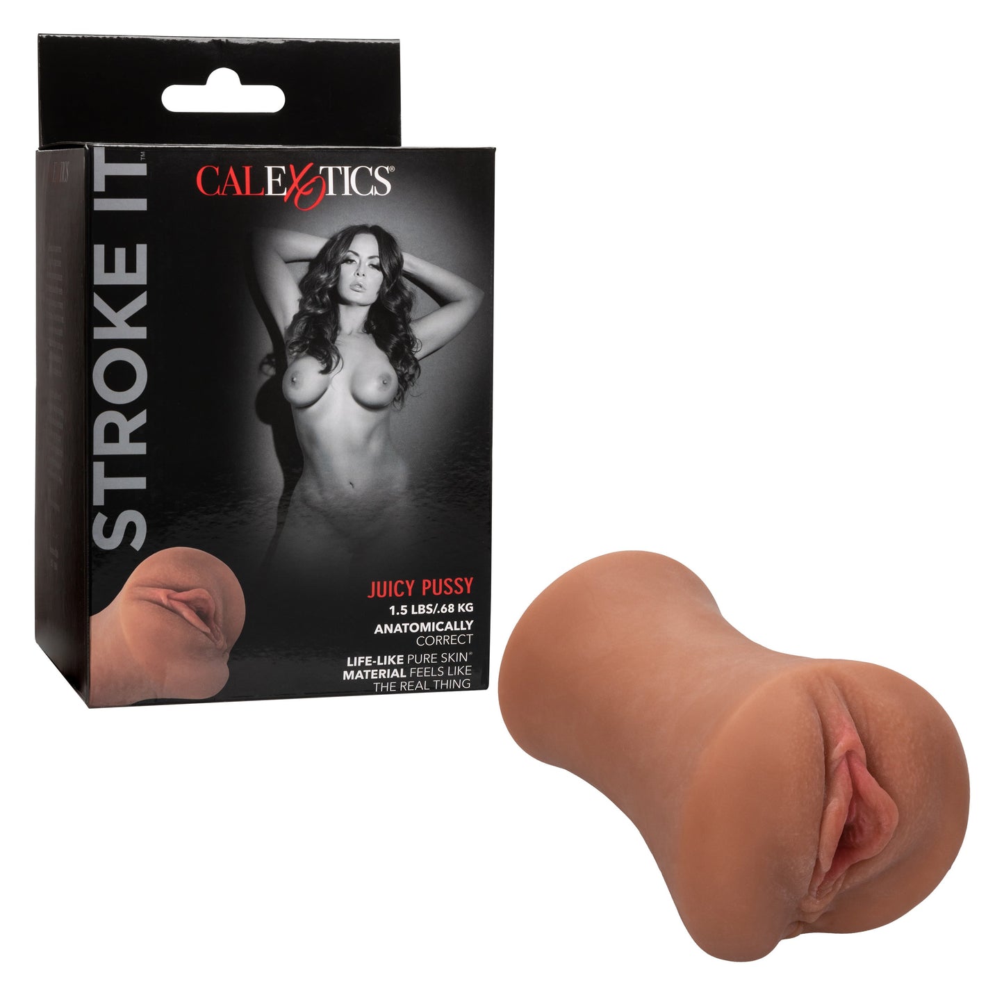 Stroke It Juicy Pussy (Brown) – Stroking Sleeve
