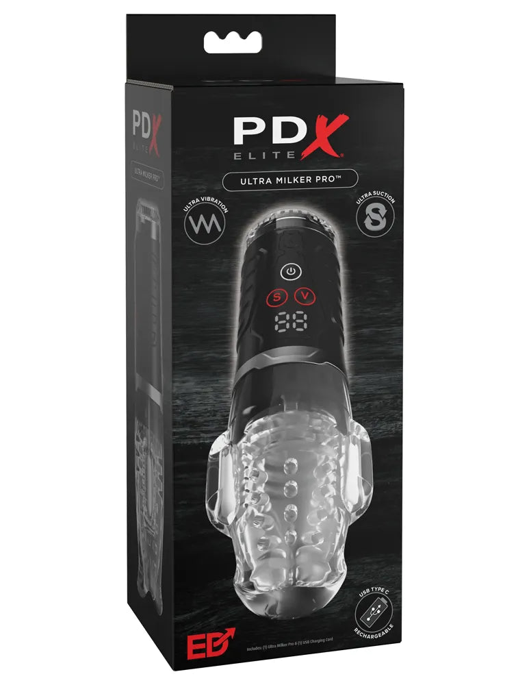 PDX Elite Ultra Milker Pro – Powerful Sucking and Vibrating Male Masturbator