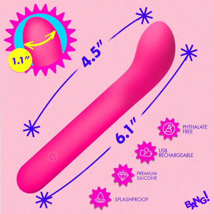 G-Spot Flexible Silicone Vibrator (Pink) – 6.1 Inch Silicone G-Spot Vibrator