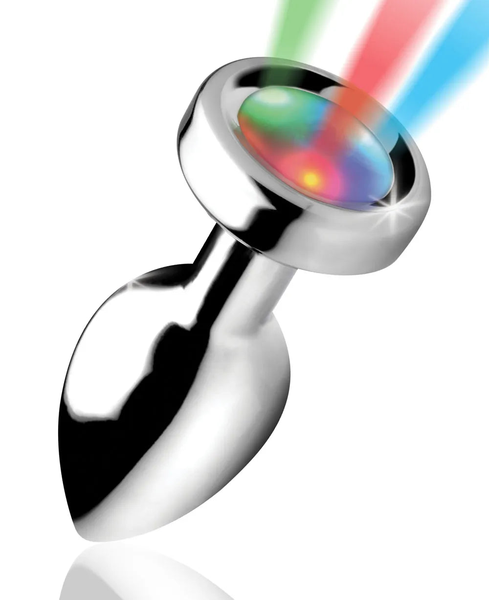 Light Up Small Anal Plug – 2.9 Inch Weighted Anal Plug with LED Lights