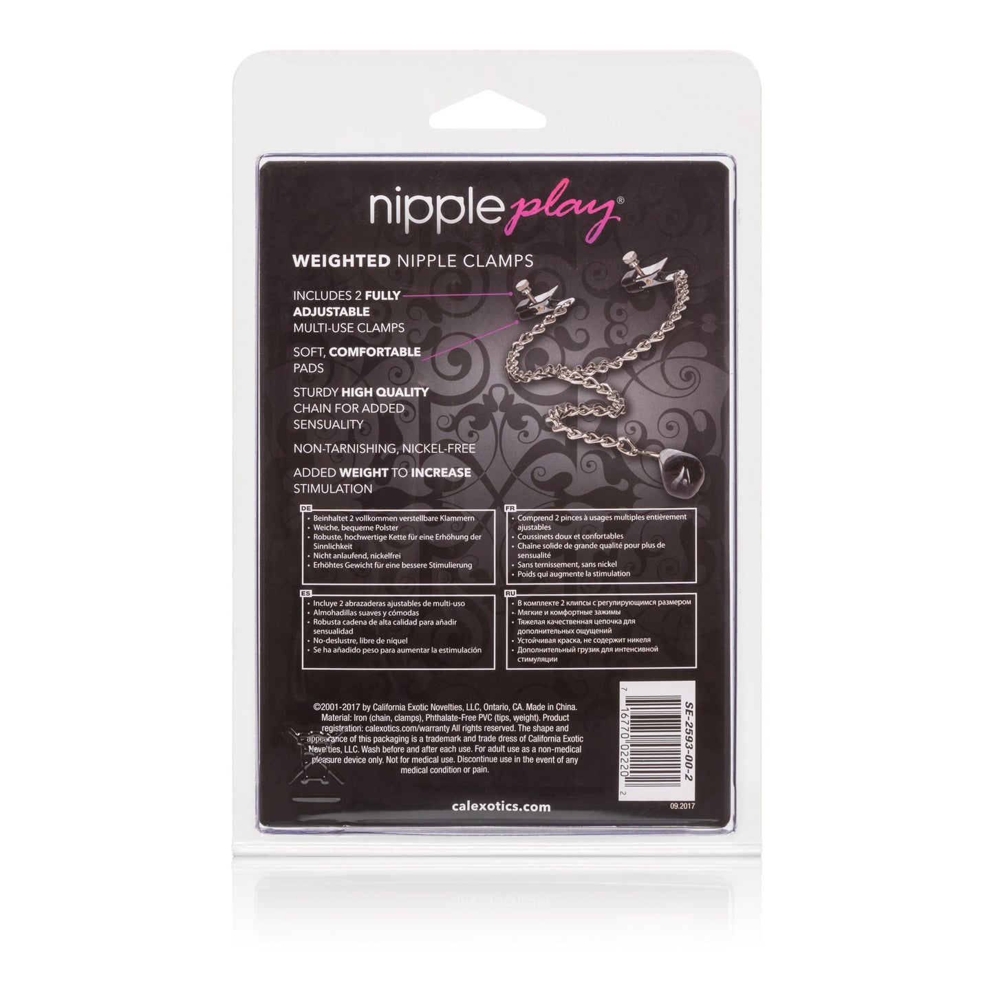 Weighted Adjustable Non-Tarnishing Jewelry – Weighted Nipple Clamps